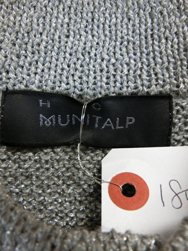 HC MUNITALP ニットカーディガン シルバー レディース 42 ゴルフウェア
