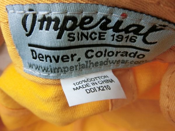【美品】Imperial キャップ 黄 レディース フリー ゴルフ用品 1812-1326 中古