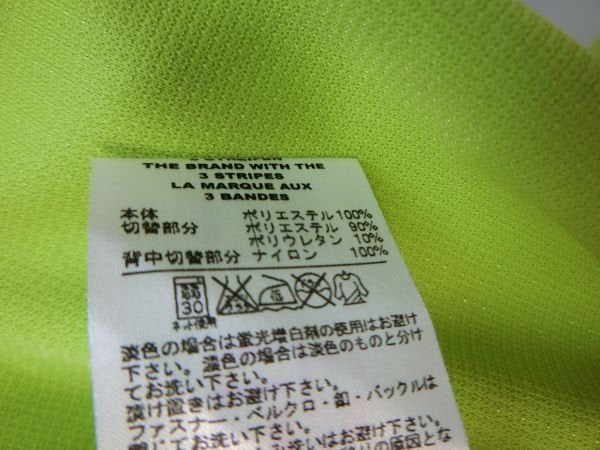 adidas(アディダス) 半袖ハーフジップアップシャツ ライトグリーンx黒 レディース O/XG B