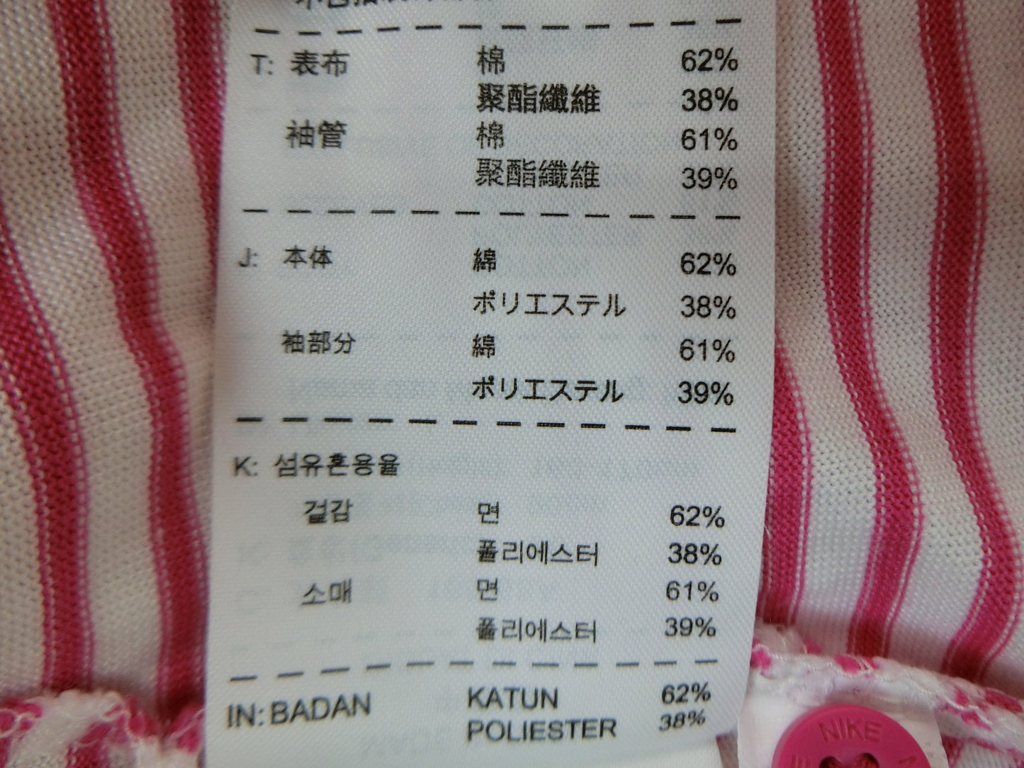 NIKE GOLF(ナイキゴルフ) ポロシャツ ピンク白ボーダー レディース L A
