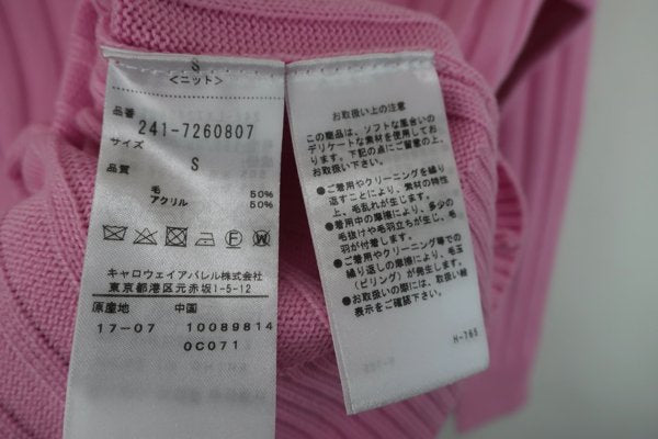 【超美品】Callaway(キャロウェイ) セーター ピンクベージュ レディース S 241-7260807 ゴルフウェア 2211-0041 中古
