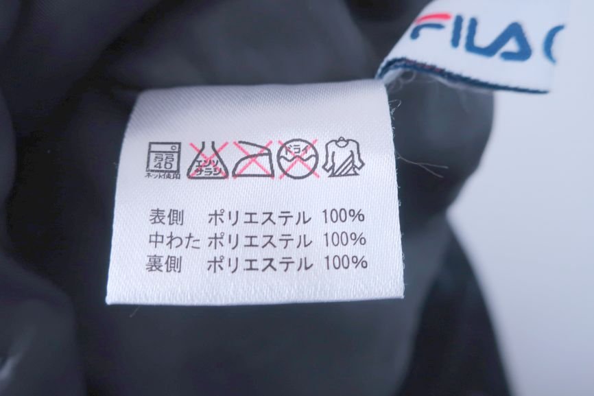 【美品】FILA GOLF(フィラゴルフ) 中綿入りパンツ 黒 メンズ L ゴルフウェア 2211-0053 中古
