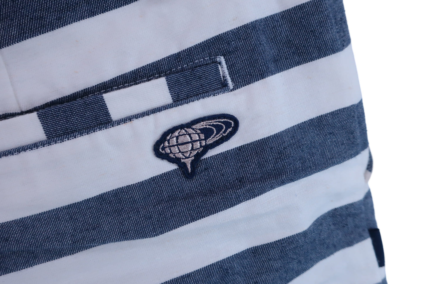 【美品】BEAMS GOLF(ビームスゴルフ) ショートパンツ 紺白ボーダー レディース S ゴルフウェア 2305-0285 中古