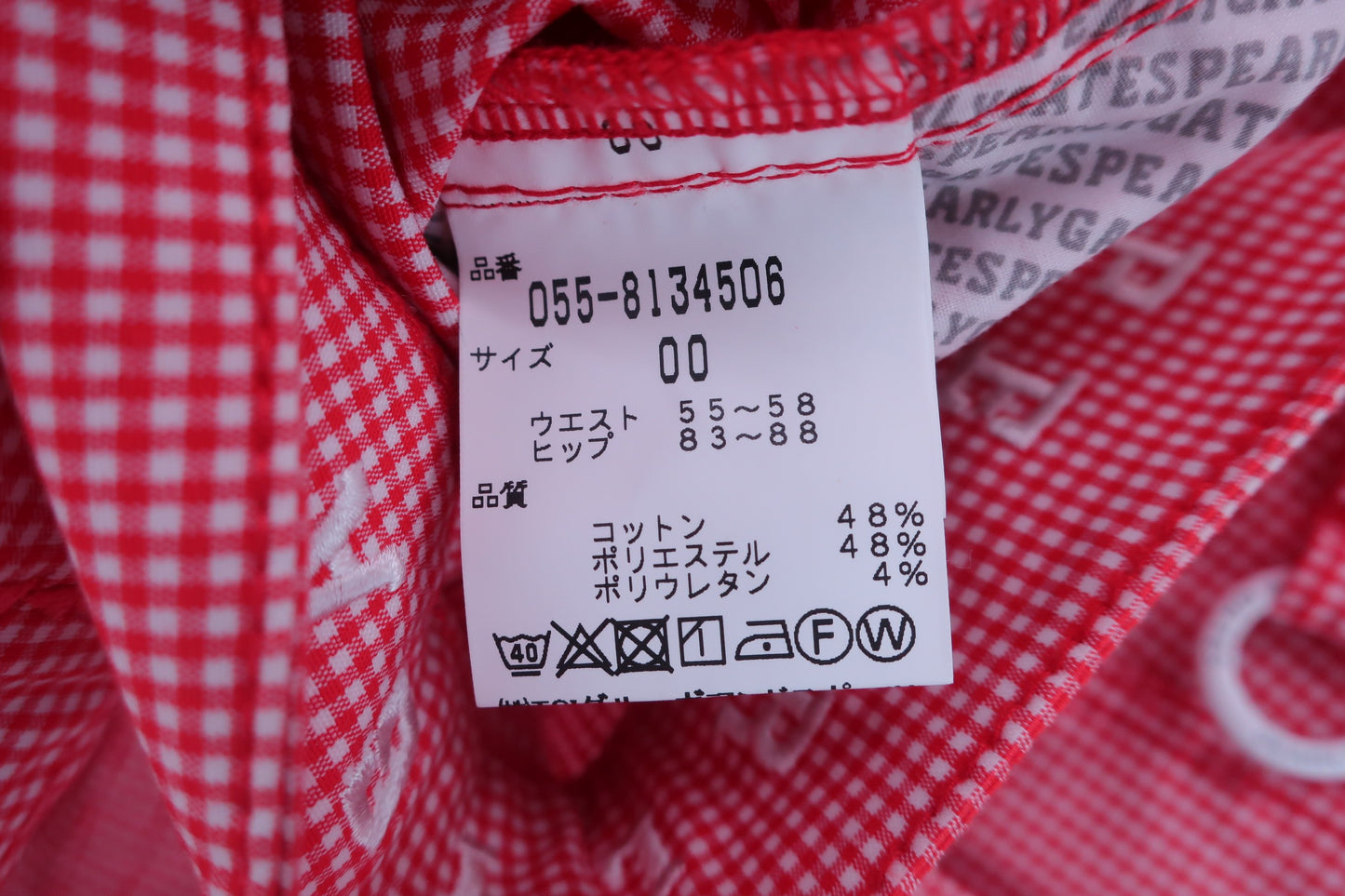 【美品】PEARLY GATES(パーリーゲイツ) スカート 赤白チェック レディース 00 ゴルフウェア 2305-0308 中古