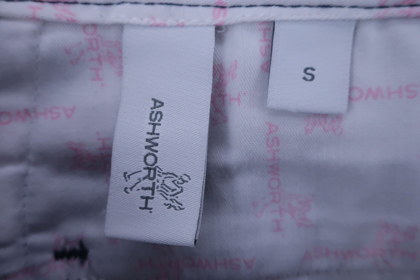 【美品】ASHWORTH(アシュワース) パンツ 紺白チェック レディース S ゴルフウェア 2306-0076 中古