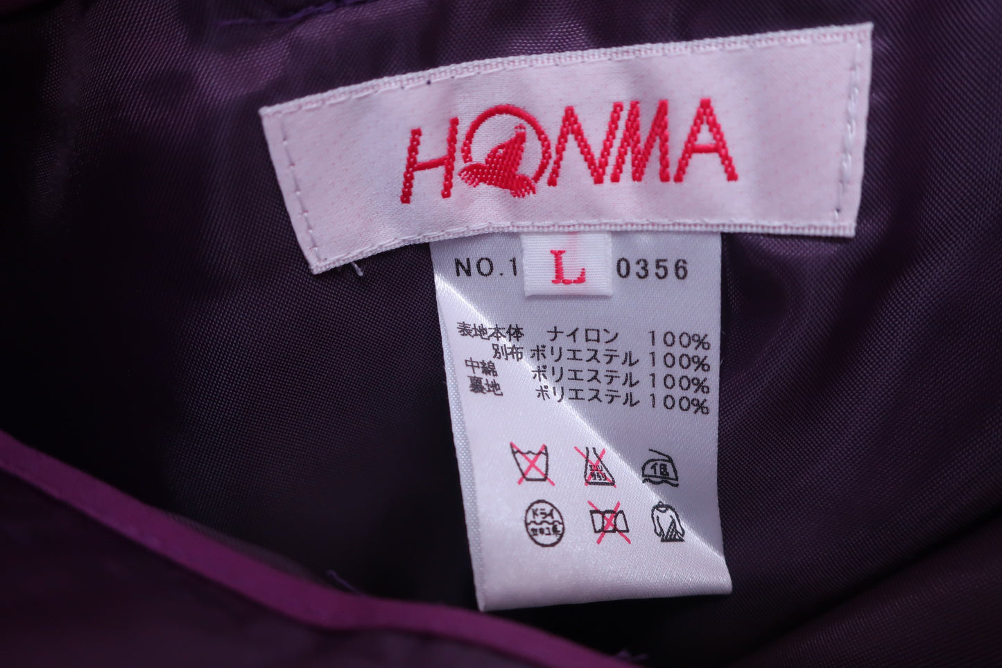 【美品】HONMA GOLF(本間ゴルフ) ハーフパンツ 紫 レディース L ゴルフウェア 2310-0216 中古