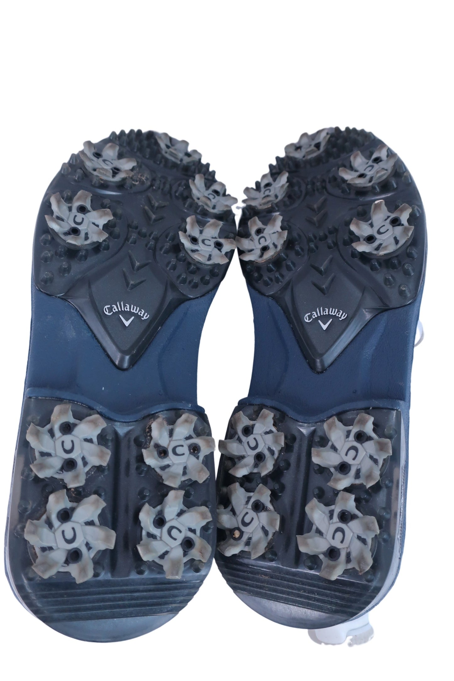 【美品】Callaway(キャロウェイ) ダイヤル式ゴルフシューズ 白ネイビー レディース 23.0cm TOUR LS WMS 17AM ゴルフ用品 2403-0324