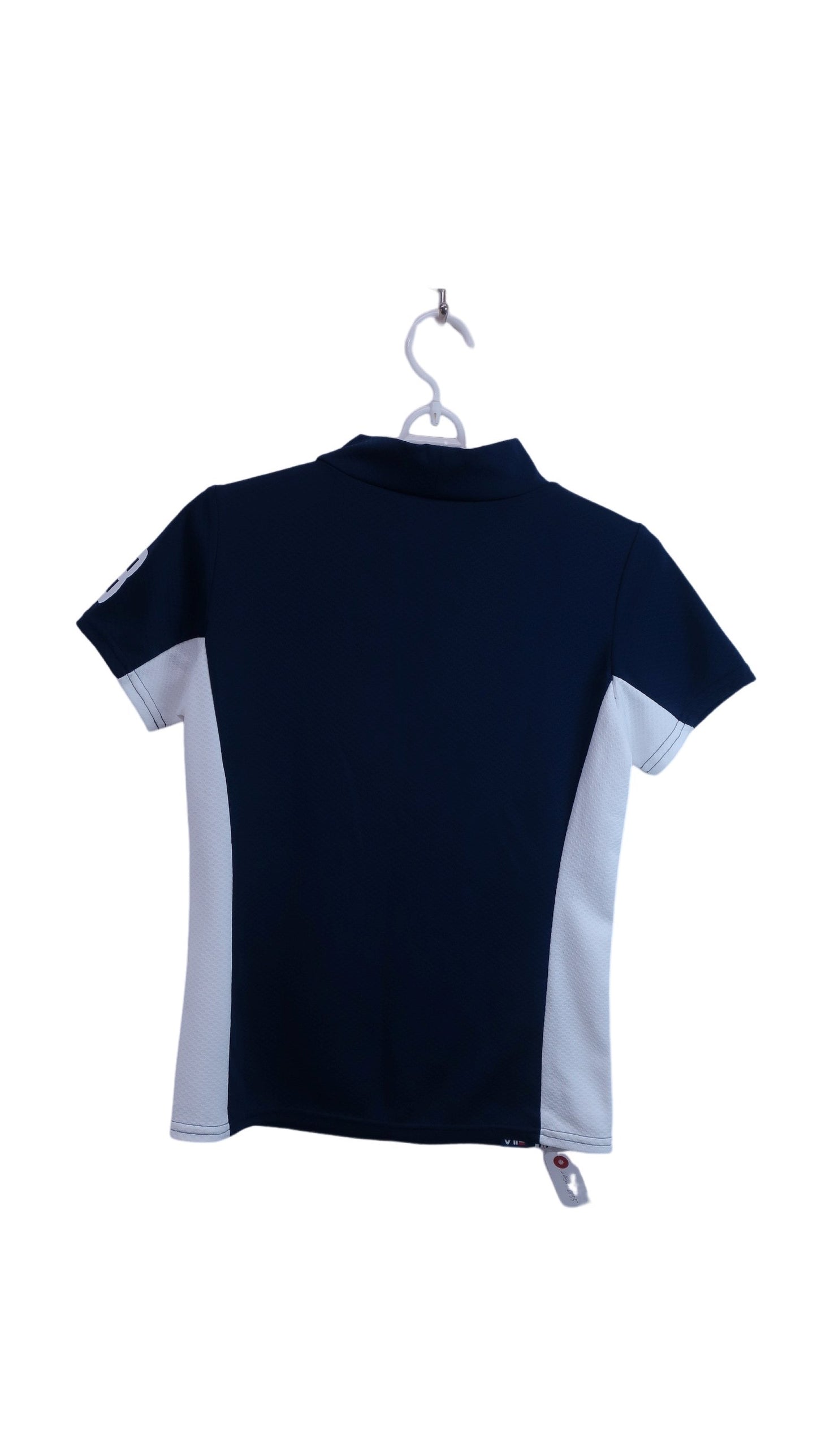 【美品】FILA GOLF(フィラゴルフ) 半袖モックネックシャツ 紺 レディース M ゴルフ用品 2404-0155 中古