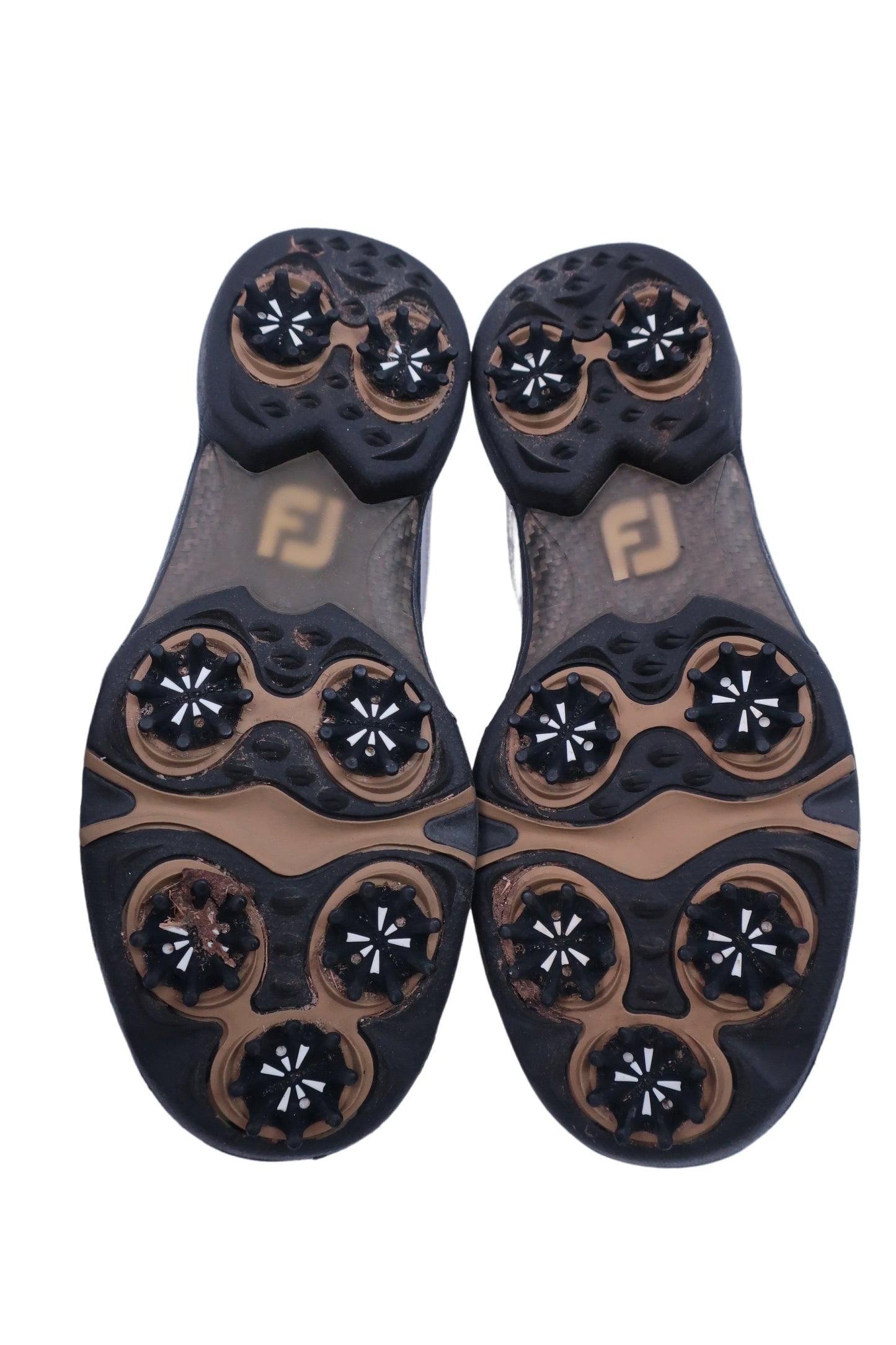 【美品】FOOTJOY(フットジョイ) ダイヤル式ゴルフシューズ ベージュ白 レディース 23.5cm ゴルフ用品 2404-0856