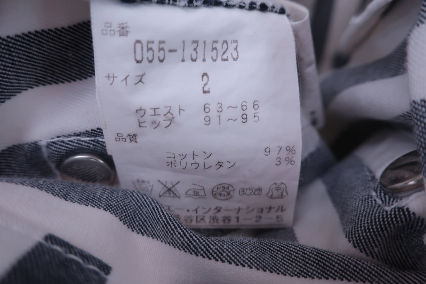 PEARLY GATES(パーリーゲイツ) パンツ 白グレーストライプ レディース 2 055-131523 ゴルフ用品 2406-0539 中古