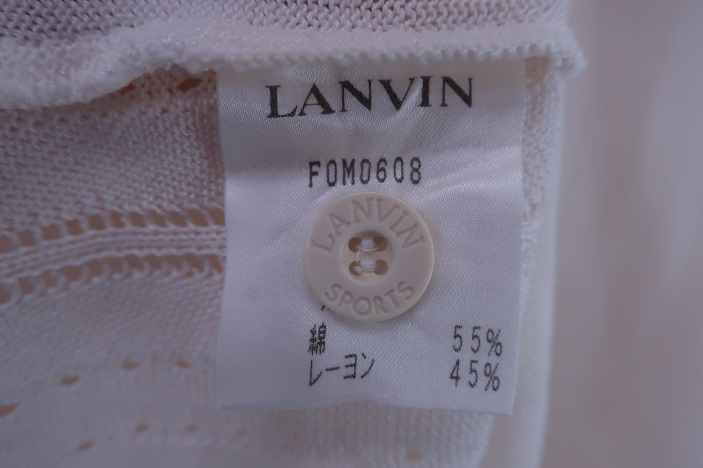 【美品】LANVIN SPORT(ランバンスポーツ) ベスト 白 レディース 38 ゴルフ用品 2407-0489 中古