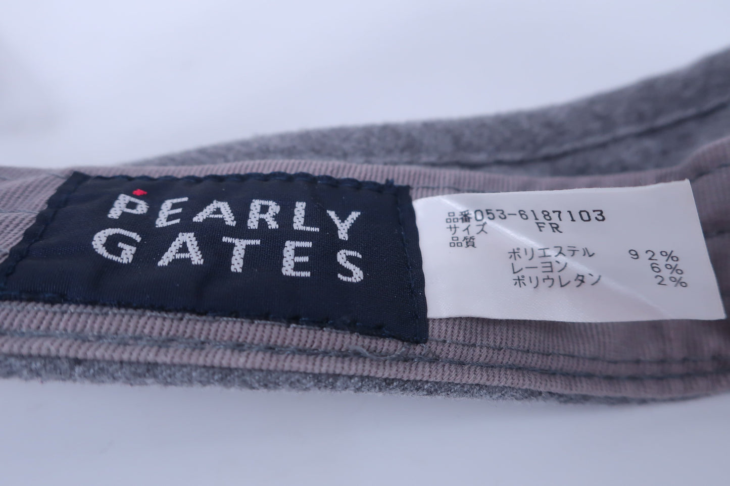 【美品】PEARLY GATES(パーリーゲイツ) サンバイザー グレー レディース フリーサイズ ゴルフ用品 2408-0462 中古