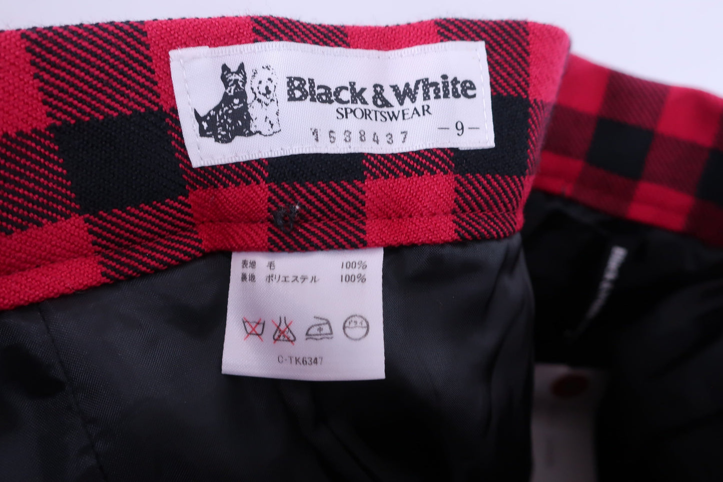 Black & White(ブラック&ホワイト) ハーフパンツ 赤黒チェック レディース 9 A-6