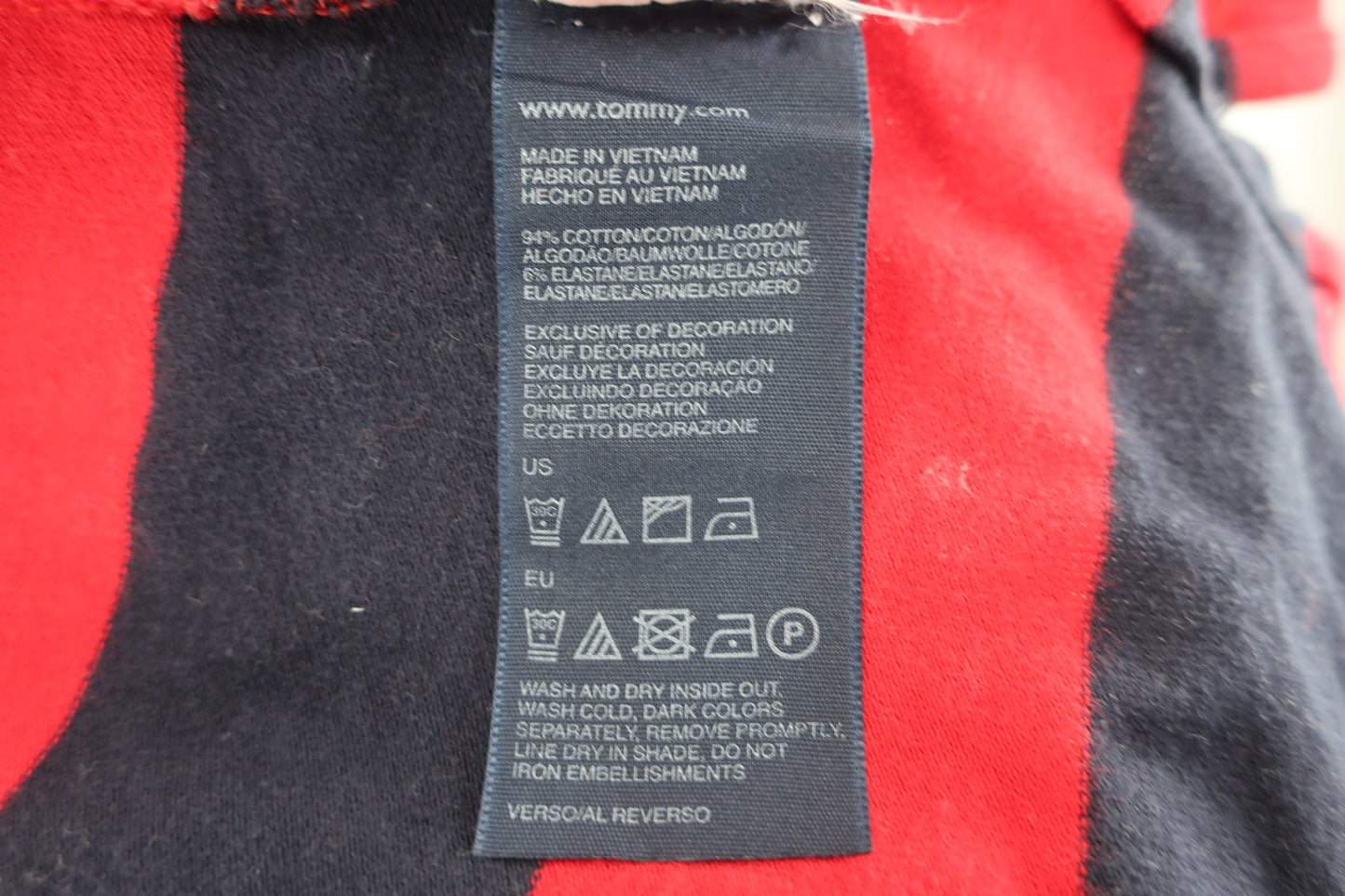TOMMY HILFIGER GOLF(トミーヒルフィガーゴルフ) ポロシャツ 赤ネイビーボーダー レディース M A-5