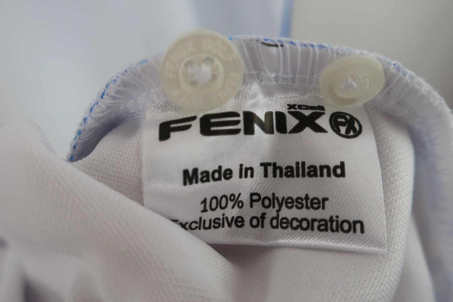 FENIX ポロシャツ 白青総柄 メンズ M B