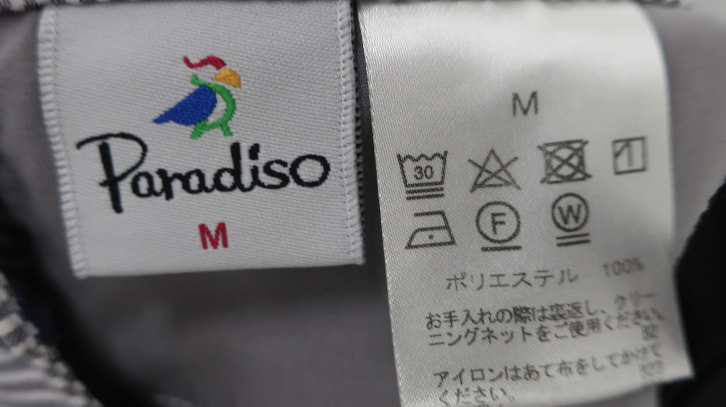 Paradiso(パラディーゾ) ハーフパンツ 白グレーストライプ レディース M A