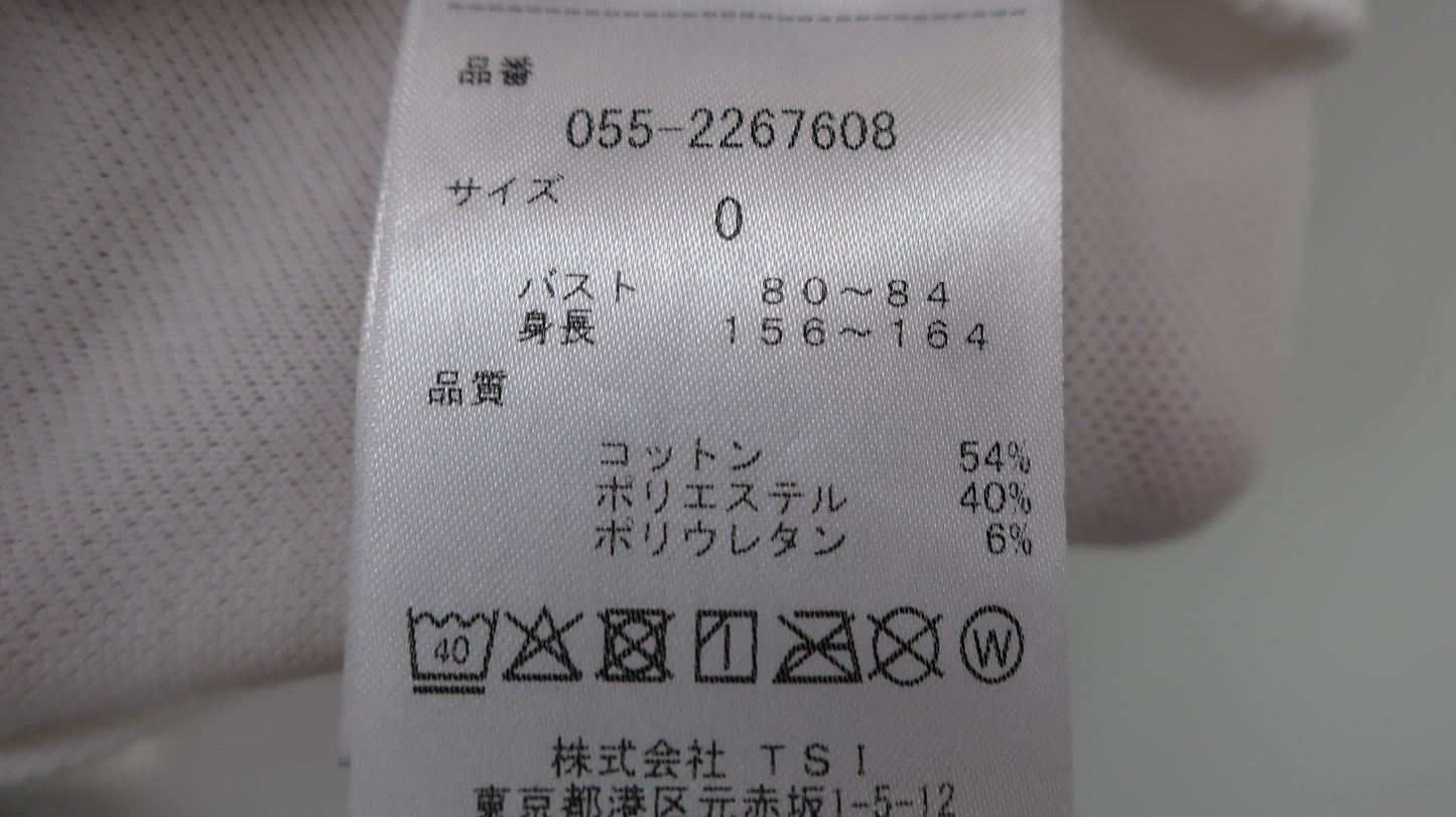 PEARLY GATES(パーリーゲイツ) 半袖モックネックシャツ 白 レディース 0 055-2267608 C