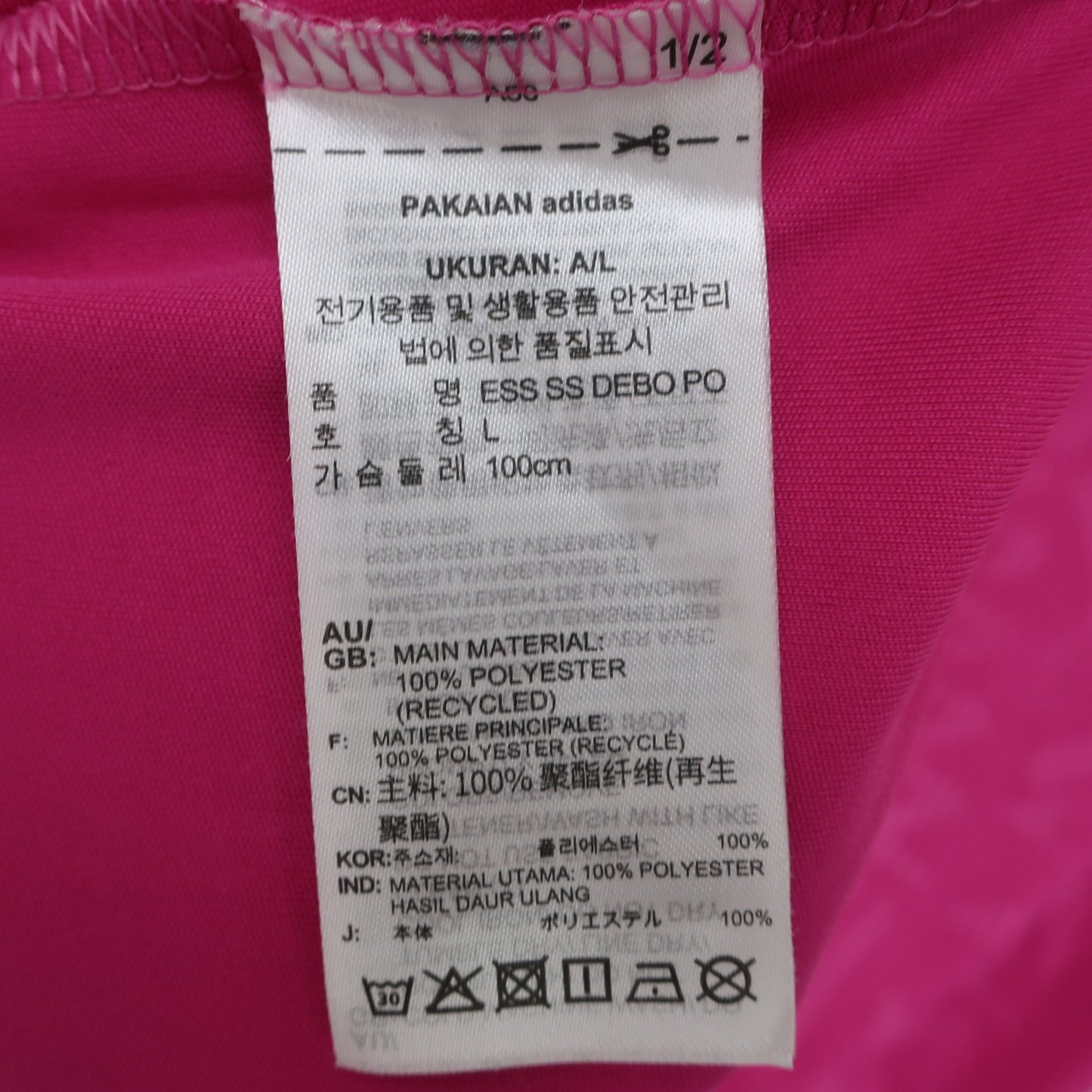 adidas(アディダス) ポロシャツ ピンク メンズ XL A