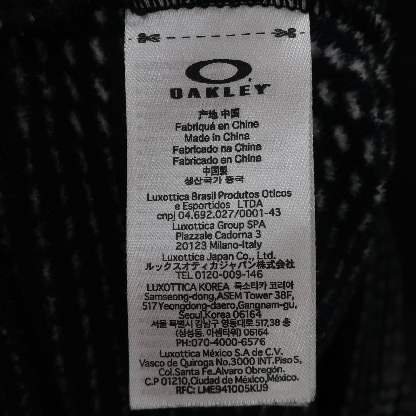 OAKLEY(オークリー) ハイネックシャツ 黒白総柄 メンズ M A