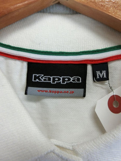 Kappa(カッパ) ポロシャツ 白×赤 レディース M A