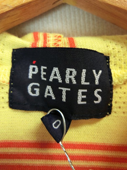 PEARLY GATES(パーリーゲイツ) ハーフジップメッシュパーカー 黄色 レディース 0 B