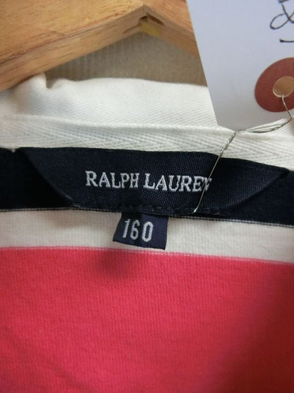 RALPH LAUREN(ラルフローレン) 長袖ポロシャツ ピンク紺 レディース 160 B