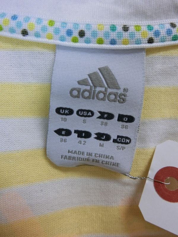 adidas(アディダス) 襟付きTシャツ ?×白ボーダー レディース M C