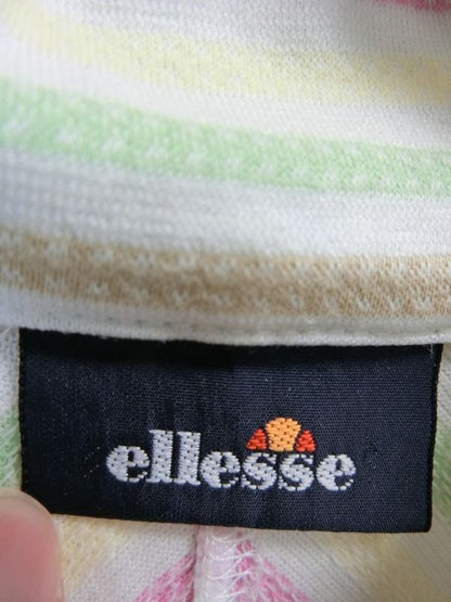 ellesse(エレッセ) ハーフジップアップシャツ ボーダー柄 レディース L B