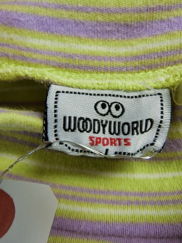 woodyworld sports ハーフジップアップスウェット グリーン レディース L B