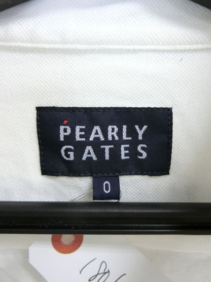 PEARLY GATES(パーリーゲイツ) 長袖ポロシャツ 白 胸に紺うさぎ レディース 0 B