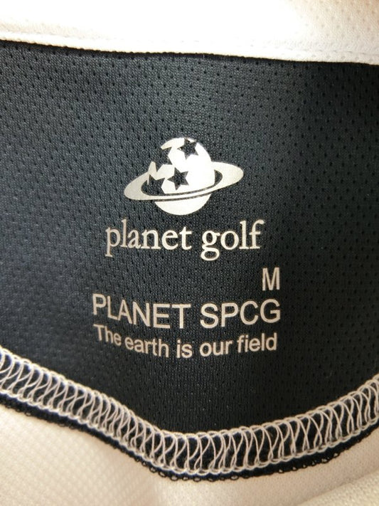 PLANET GOLF(プラネットゴルフ) ハーフジップシャツ 白 レディース M B