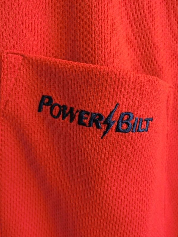 POWER BILT(パワービルト) 半袖ポロシャツ 赤 メンズ M B