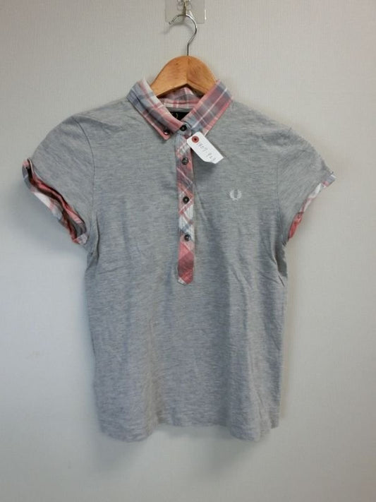 FREDPERRY(フレッドペリー) ポロシャツ グレー レディース UK12/D38/EUR40/USA8 B