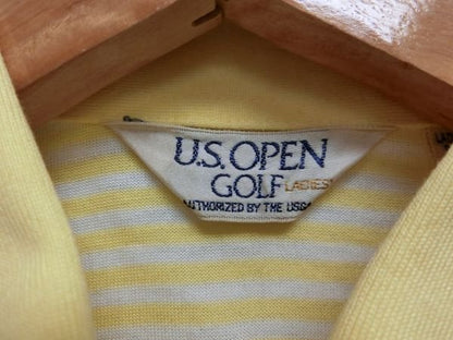 U.S.OPEN GOLF ポロシャツ 黄ボーダー レディース M A