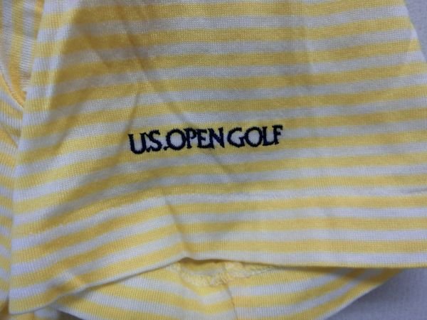 U.S.OPEN GOLF ポロシャツ 黄ボーダー レディース M A