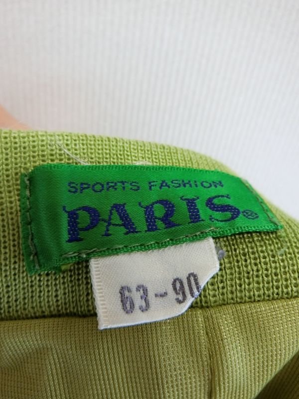 PARIS(パリス) キュロットスカート 黄緑×グレー×ピンク×白 レディース 63-90 ゴルフウェア 1809-0447 中古