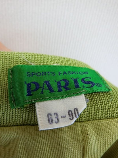 PARIS(パリス) キュロットスカート 黄緑×グレー×ピンク×白 レディース 63-90 ゴルフウェア 1809-0447 中古