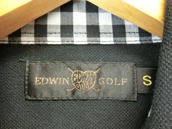 EDWIN GOLF(エドウィンゴルフ) 長袖ポロシャツ 黒 レディース S A