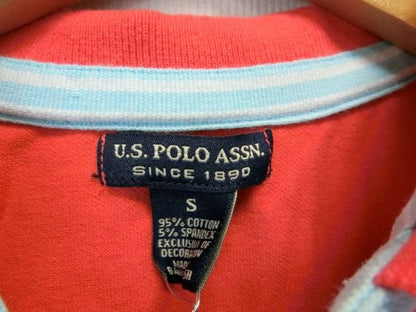 U.S.POLO ASSN. ポロシャツ 赤 レディース S B