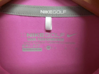 NIKE GOLF(ナイキゴルフ) ハーフジップシャツ ピンク×白ドット レディース M A