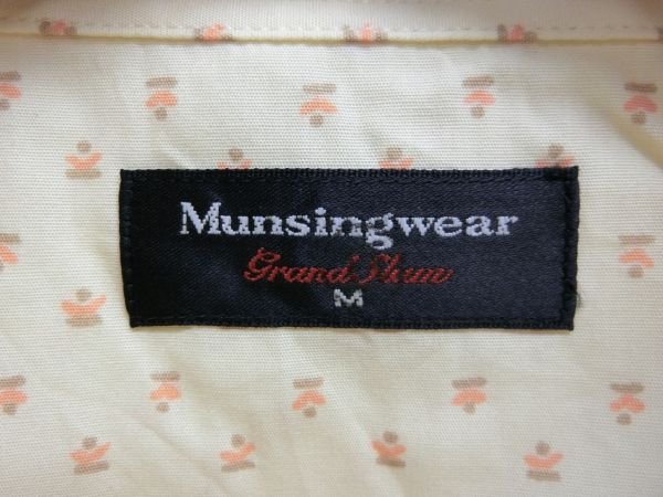 Munsingwear(マンシングウェア) 半袖シャツ 黄色×小さい総柄 レディース M A