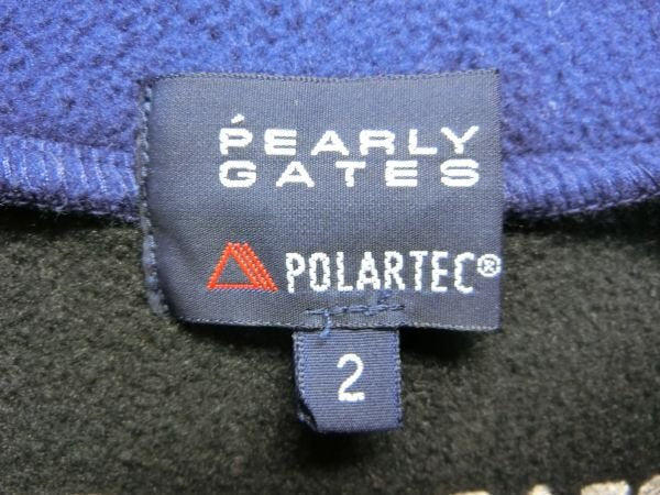 PEARLY GATES(パーリーゲイツ) フリースジャケット 黒×青紫 レディース 2 B