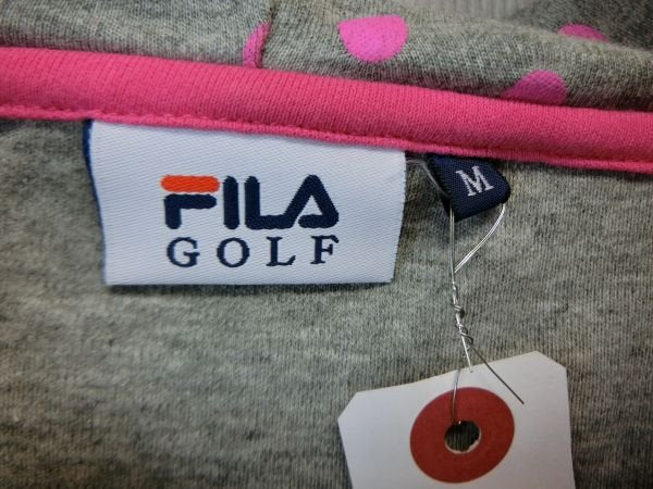 FILA GOLF(フィラゴルフ) パーカー グレー×ピンク レディース M B