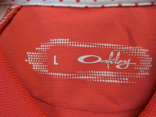 OAKLEY(オークリー) ハーフジップアップシャツ 赤 レディース L A