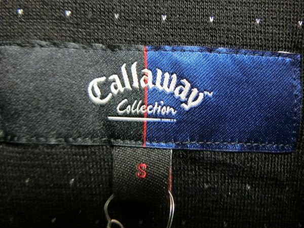 Callaway(キャロウェイ) ポロシャツ 黒×白ドット レディース S B