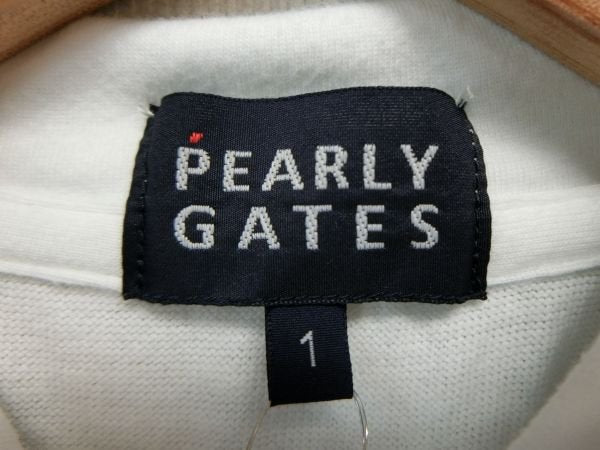 PEARLY GATES(パーリーゲイツ) ポロシャツ 白×青 レディース 1 B