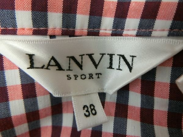 LANVIN SPORT(ランバンスポーツ) 七分丈パンツ 赤紺白チェック レディース 38 A