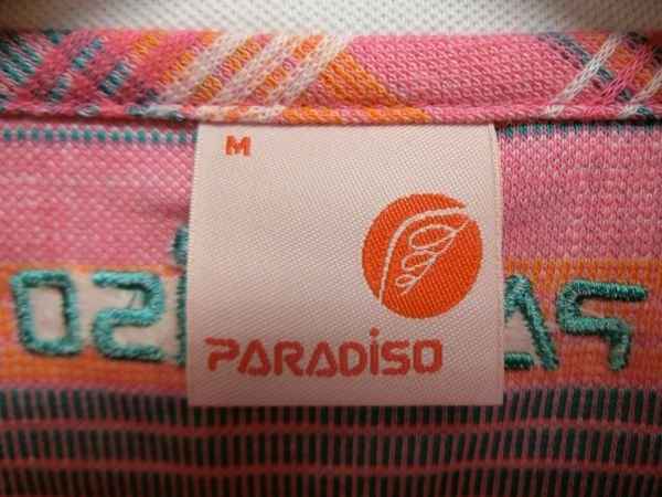 PARADISO(パラディーゾ) ポロシャツ ピンク系チェック レディース M S