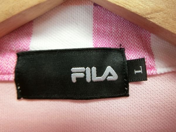 FILA GOLF(フィラゴルフ) ハーフジップアップシャツ(長袖) ピンク レディース L A