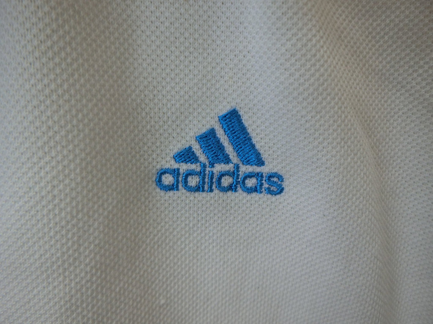 adidas(アディダス) ポロシャツ 白×襟元青 レディース S B